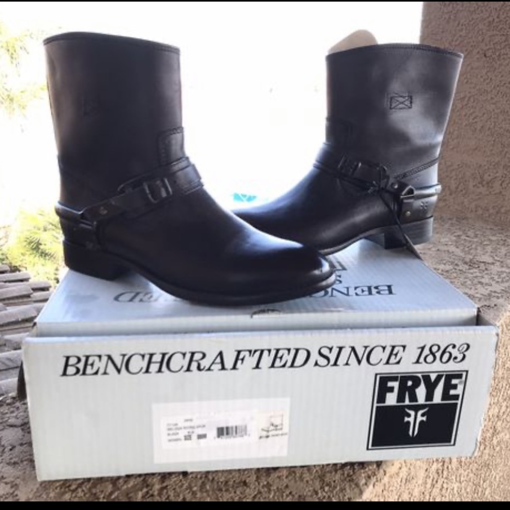 WOMENS FRYE BOOTS SIZE 8 BROWN MELISSA RIDING SPUR
